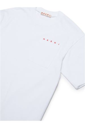 white cotton tshirt MARNI KIDS | M01415M00RF0M100